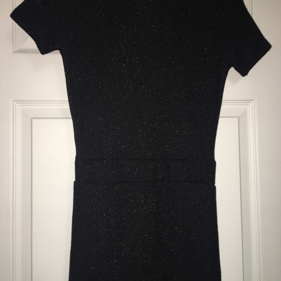 ZARA Knit Black Midi Open Back Dress Size Small - Picture 4 of 15